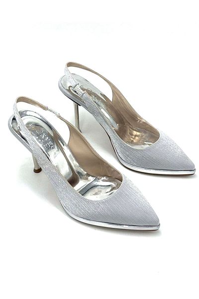 KİNDEP Pantofi de damă Kindep Zizi Burbu cu toc închis cu spatele deschis SILVER