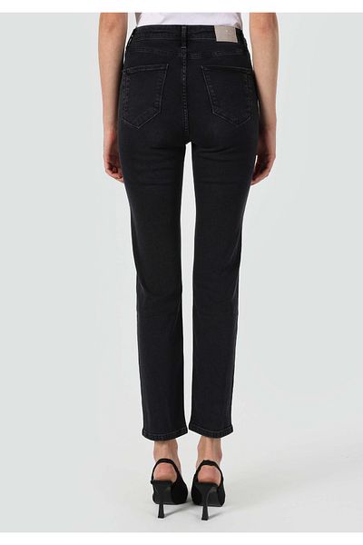 Colin's Pantaloni negri de damă, slim fit, cu talie medie, cu picioare drepte