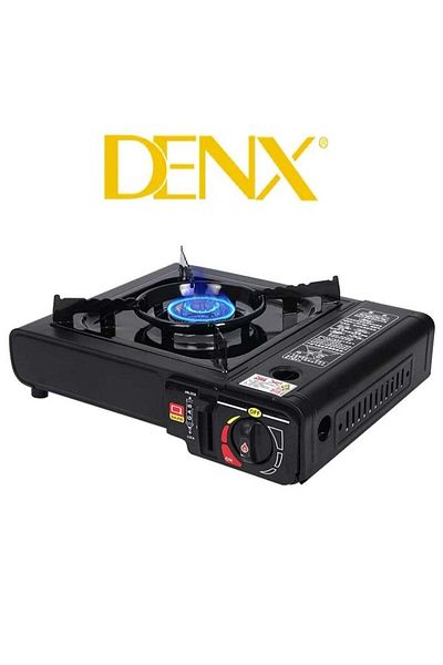 Denx موقد غاز مزدوج الاستخدام، محمول للرحلات والتخييم | ٢.٨ كيلو وات | سعة ٢٢٠ لترًا