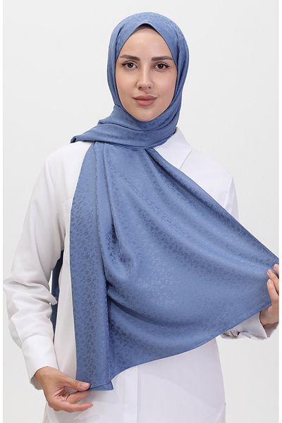 sefamerve Σάλι Madame Mary Floral Jacquard 19086-06 Indigo