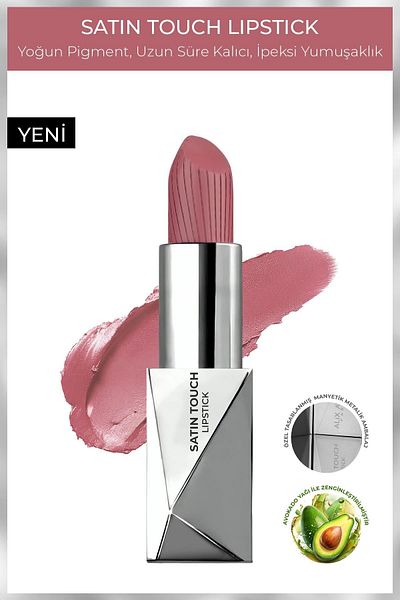 Alix Avien Long Lasting Moisturizing Smooth Effect Semi Matte Lipstick - Satin Touch Lipstick 807 Bubblegum Pink