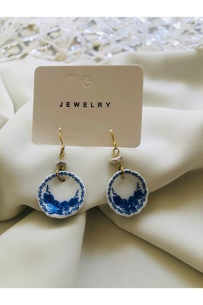 Home Porcelain Plate Earrings