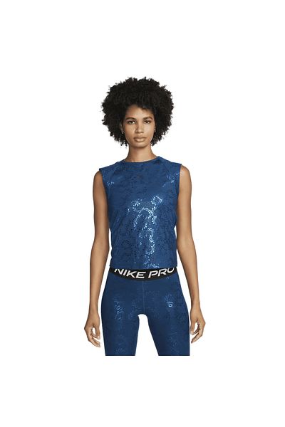Nike W NP DF SS TOP SPARKLE women's t-shirt blue