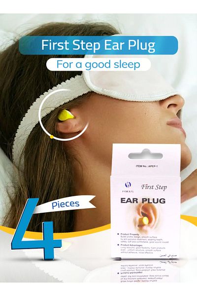 First Step Ear Plugs – Soft Rubber Bullet Shape | Noise Reduction, Comfortable Fit, With Case