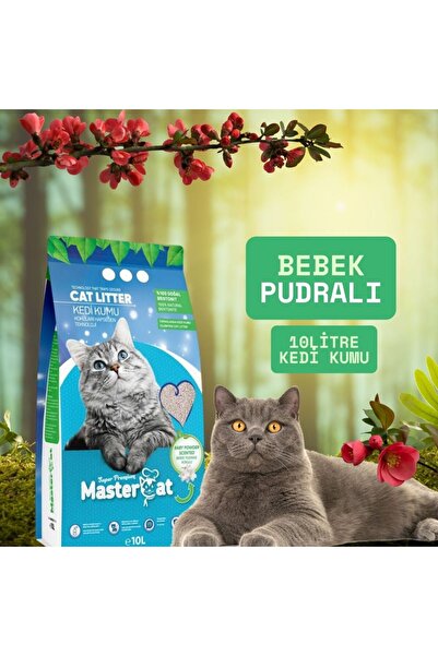 mastercat Baby Powder Cat Litter 10L Bentonite Natural