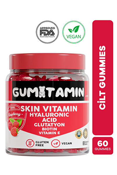 Gumitamin Cilt Vitamini Vegan Gummy, Hyaluronik Asit, Glutatyon, Biotin, Vita...