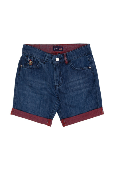 U.S. Polo Assn. Erkek Çocuk Bordo Jean Şort 50304276-VR177
