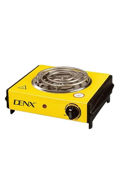 Denx موقد كهربائي صغير، موقد واحد من الفولاذ المقاوم للصدأ مع حماية من الحرارة الزائدة، خفيف الوزن، 1000 واط