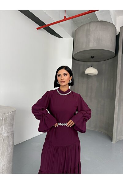 QARA Stone Chiffon Dress