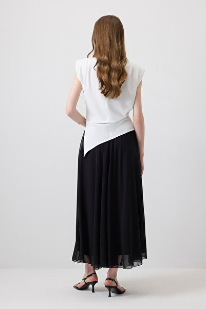 Touché Privé OMUZ PİLE DETAYLI BLUZ