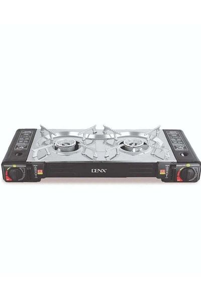 Denx موقد غاز محمول ذو شعلتين للسفر والتخييم