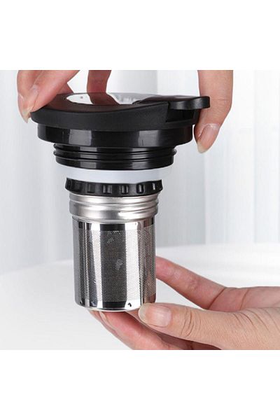 MIBRU Thermal vaccum jug SS304 1000ml with strain black
