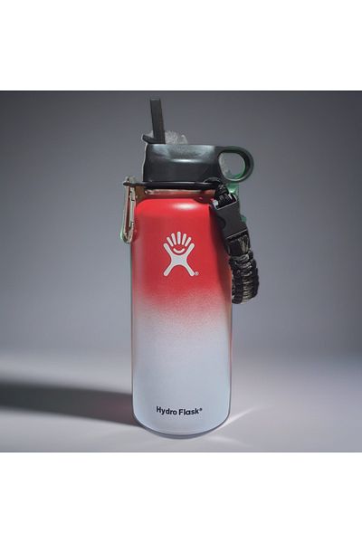 Hydro Flask Vacuum Insulated Stainless Steel Water Bottle With Lid, Grip System And Straw