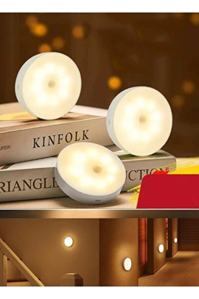 gaman 3 Adet Koridor Ve Merdiven Için Şarjlı Hareket Sensörlü Mıknatıslı 6 Le...