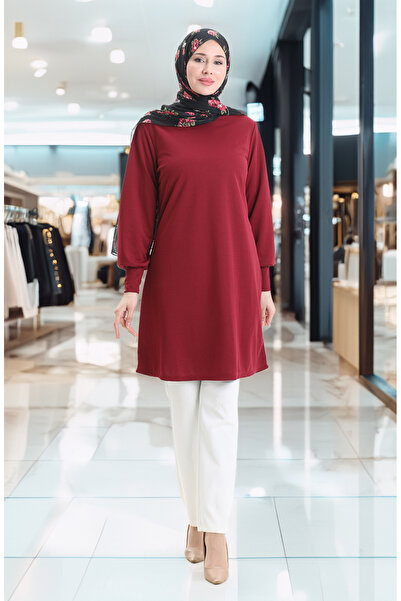 sefamerve Basic Tunik 1120-01 Bordo