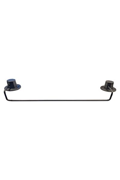 flores Metal towel holder, long, mechanical or suction cup attachment, matte black, 455 mm