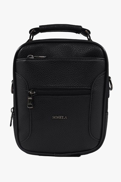 SOSELA 45-3023 Medium Size Men's Black Handbag