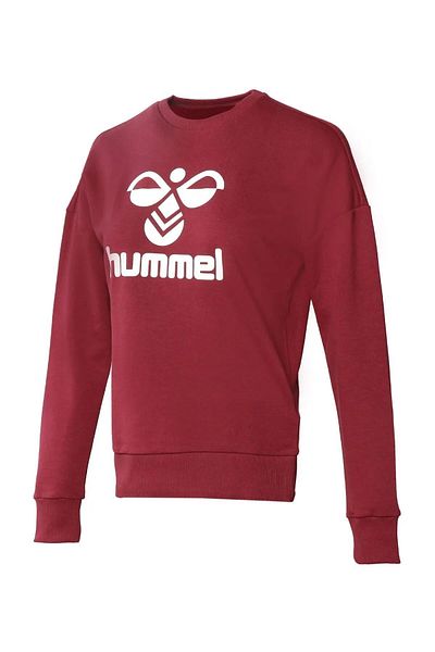 hummel Helsinge Women's Burgundy Crew Neck Sweatshirt