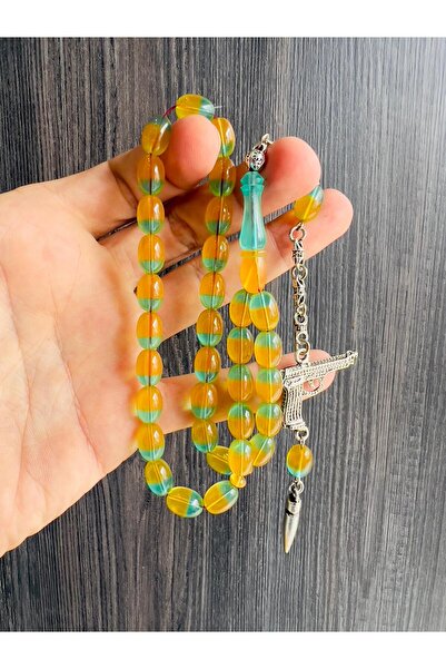 TTS TÜRK TESBİH SANATI Airplane Glass Rosary, Alpaca Tassel Detailed, Men's Collectible Rosary