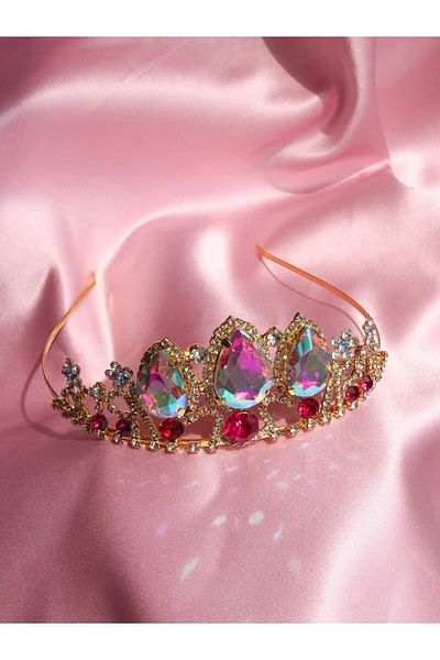 Reorah Collection Tangled Rapunzel Crown Version 2-Holographic - Silver Plated