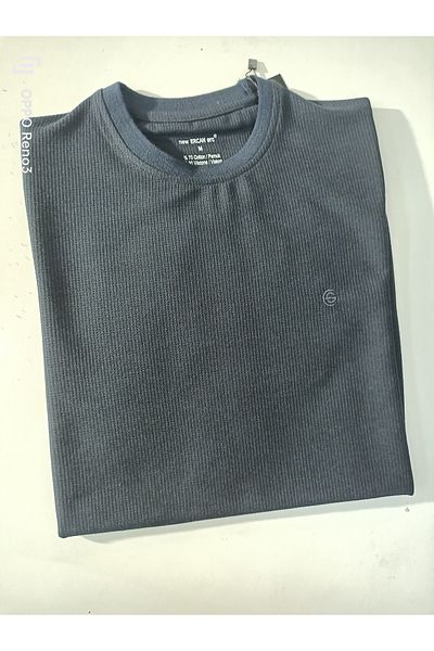 ercan triko tricou cu decolteu cu vafe reguler fit