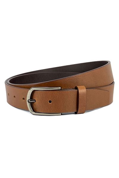 Classic Milano Genuine Leather Belt for Men 35MM – Classic Jean Belt with Pin Buckle in Gift Box