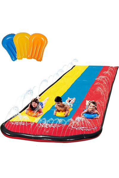 zola Triple water slide set, Zola®, with slide, 3 coloured colognes,4.75x2.02 m, maximum load 150 kg