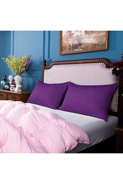Kotonia Home Set de 2 fețe de pernă Kotonia Home Hotel, 100% bumbac, culoare Olandina, dimensiune 50x70 cm, violet