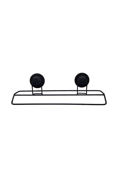 flores Metal towel holder, mechanical or suction cup attachment, matte black, SV446B, 400 mm