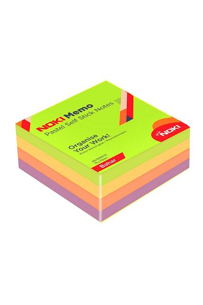 Noki Noki Adhesive Note Paper 75X75 Spring 4 Color 400 Yp