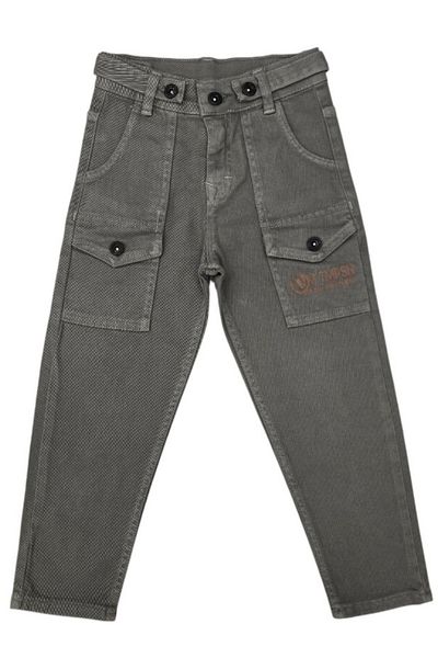 İrem Çocuk Giyim Boy's Cargo Pocket Smoked Jeans with Pocket Detail