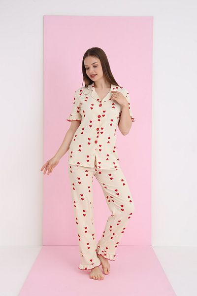 ELİTOL BURLAP BUTTONED PYJAMA SET