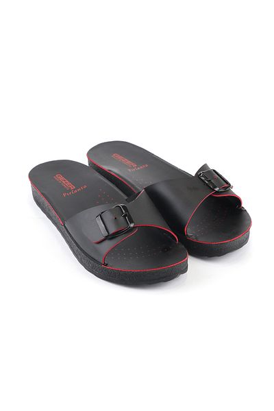 GEZER Summer Single Buckle Colorful Stripe Women's Slippers