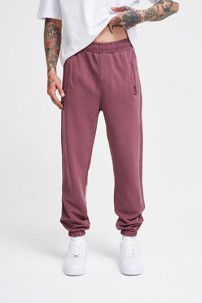 Machinist Ανδρικό Plum Relaxed Sweatpants - Ελαστική μέση και πόδια