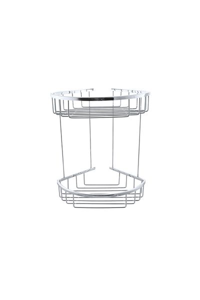 flores Bathroom shelf, stainless steel, 2 shelves, 200 x 200 mm, S302