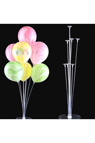Party City 7-Piece Transparent Balloon Decorating Stand - 75 Cm | Ideal for Professional Party Decoration