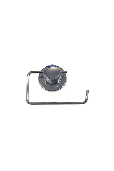 flores Metal paper holder, mechanical or suction cup attachment, shiny chrome, 140 mm