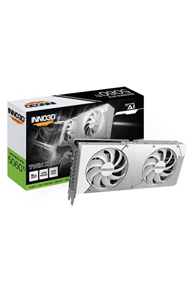 INNO3D Κάρτα γραφικών GeForce RTX 5060 Ti TWIN X2 OC WHITE 16GB, GDDR7, 128 bit