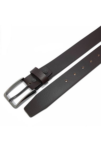 Classic Milano Genuine Leather Belt for Men 35MM – Classic Jean Belt with Pin Buckle in Gift Box