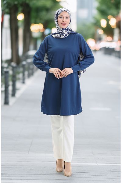 sefamerve Basic Tunic 1120-04 Indigo