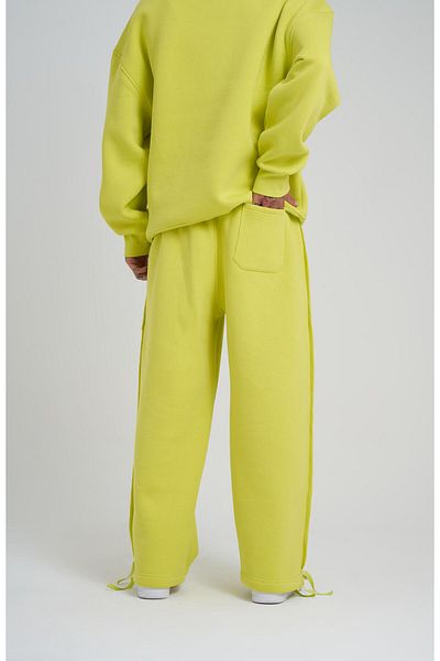 Machinist Ανδρικό Sewing Baggy Oversize Neon Yellow Φούτερ