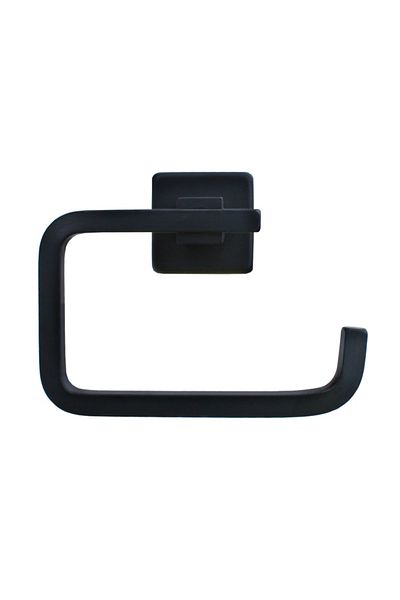 flores Metal toilet paper holder, matt black, 145 mm