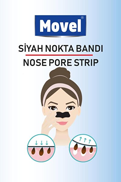 movel Siyah Nokta Ve Gözenek Temizleyici Burun Bandı 12 Adet