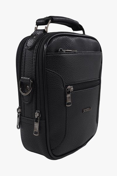SOSELA 45-3023 Medium Size Men's Black Handbag