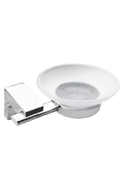 flores Stainless steel support, with soap dish, A14102