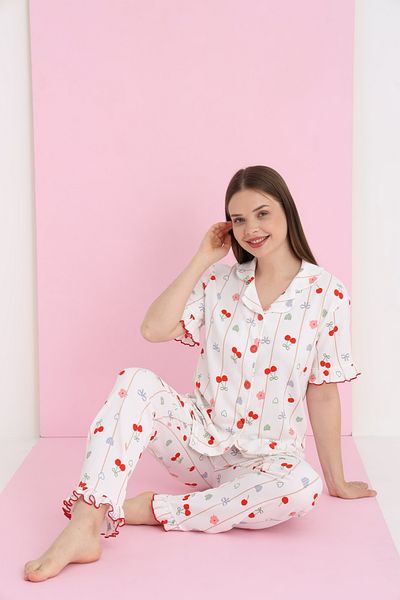 ELİTOL BURLAP BUTTONED PYJAMA SET
