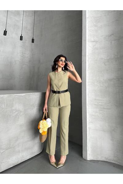 NILOO New Season Belted Vest Trousers Set