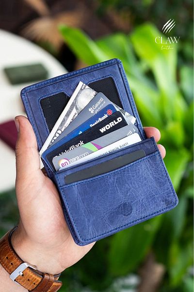 clawleather Crazy Leather Unisex Card Holder Wallet