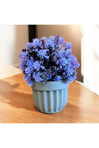 618 CONCEPT زهرة الربيع الاصطناعية مع وعاء