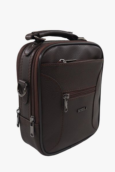 SOSELA 45-3023 Medium Size Men's Brown Handbag
